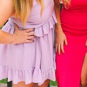 Lovers and Friends Lavender Semi Formal Dress